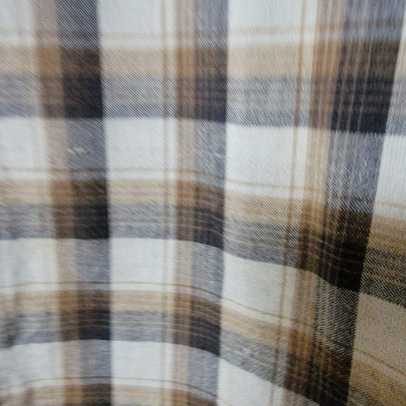 QUICKSILVER Salt Water Denim Long Sleeve Plaid button down Flannel Large - Picture 6 of 11